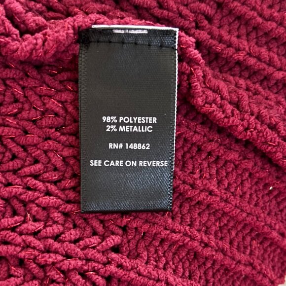 Torrid Red Metallic Lurex Knit Cardigan - Picture 7 of 7